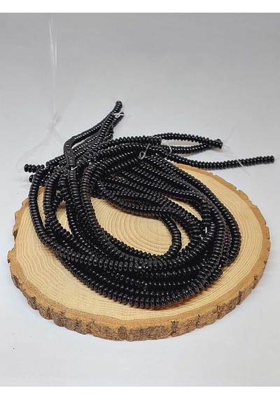 Oniks Taşı Rondela Kesim 2.5x6mm Parlak Dizi 52952 Çok REnkli