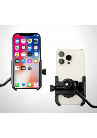 Dikiz Ayna Bağlantılı Metal Motosiklet Ve Bisiklet Telefon Tutucu Motorsiklet Telefon Tutacağı