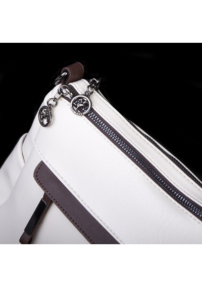 Nas Bag Çok Gözlü Yumuşak Ve Hafif Yapılı Çift Askılı Omuz Ve Çapraz Çanta 30x24 Cm Krem Kahve Victoria