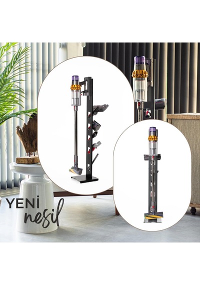 Thorqtech Dyson Uyumlu Dikey Süpürge Standı 3 Farklı Renk V15 - V12 - V11 - V10 - V8 Modellere Uyumlu Antrasit Genel