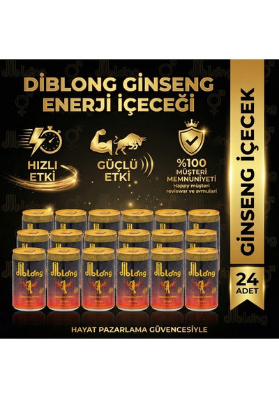 Diblong Ginseng +18 Performans Enerji İçeceği - 24 Adet Dev Avantaj Paketi Gizli Gönderim