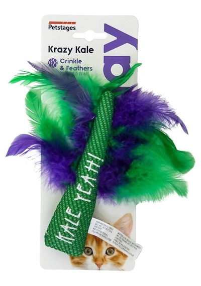 Petstages Krazy Kale Catnipli Kedi Oyuncağı Yeşil Peluş
