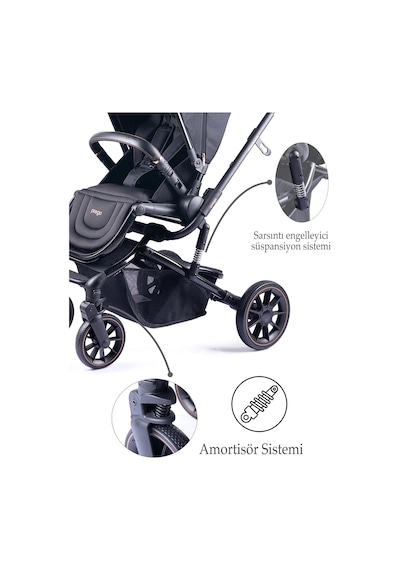 Prego Maybach İ-size Uv Tenteli Bebek Arabası Siyah 2405