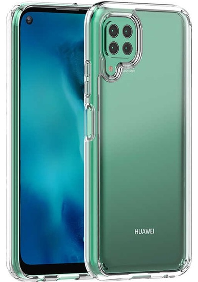 Huawei P40 Lite Kılıf Zore Coss Şeffaf Sert Silikon Kılıf Renksiz