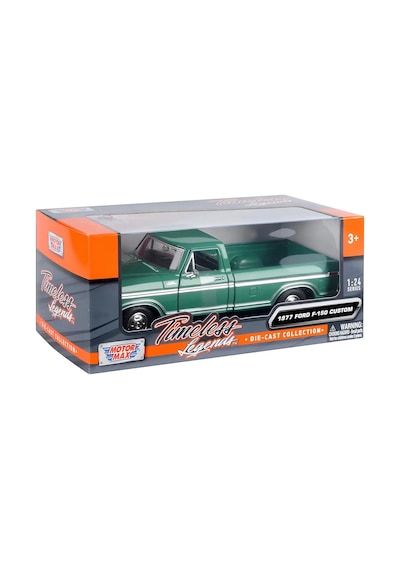 Motormax 1977 Ford F-150 Custom Pickup Yeşil 1/24 Model Araba Yeşil