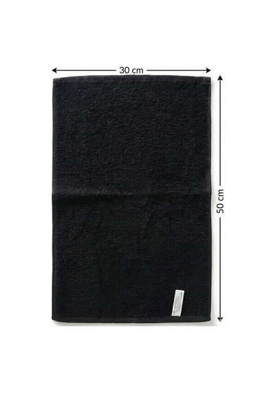 2'li Siyah Spor Havlusu 30x50 Cm %100 Pamuklu-yüksek Emici Baumwolle Fitness Ve El Havlusu-yumuşak Doku-spor-gym-el Ve Yüz Havlusu Siyah