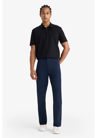 Defacto Defactofit Slim Fit Dar Kesim Standart Paça Dokuma Sporcu Pantolon E3333ax25aunv253 Lacivert