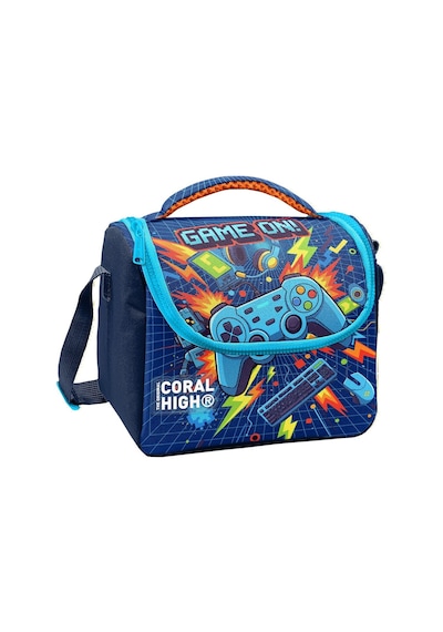 Coral High Erkek Çocuk Lacivert Turuncu Joystick Baskılı Isı Yalıtımlı Beslenme Çantası 37151 Lacivert - Mavi