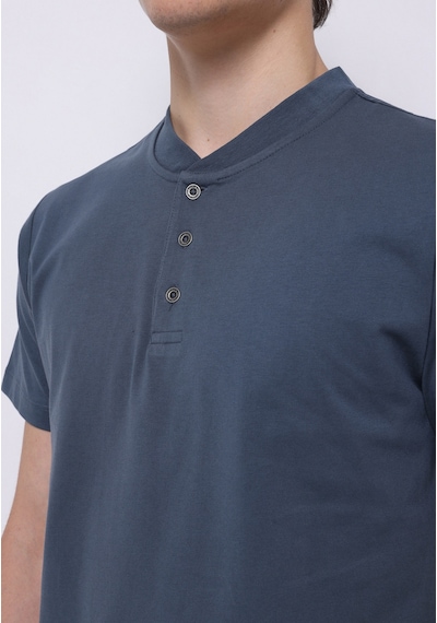 Colin's Colins Regular Fit Yuvarlak Yaka Düz Erkek Mavi Kısa Kol Tişört Cl1077189 Q1.v1 Inv Indigo
