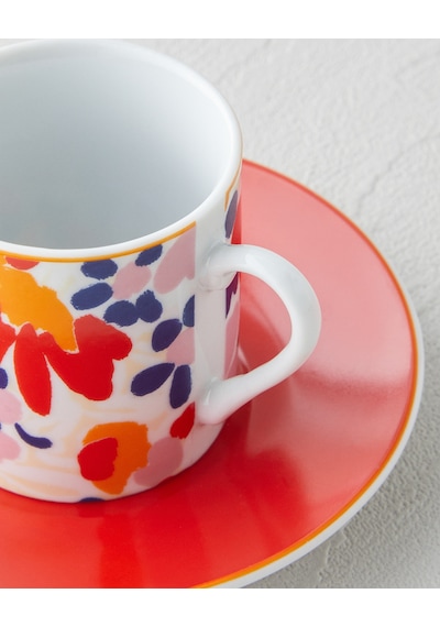 English Home Fabele Porselen 4 Parça 2 Kişilik Kahve Fincan Takımı 80 Ml Renkli Renkli