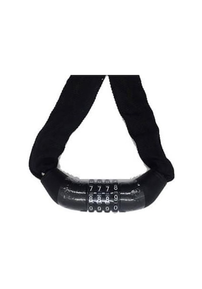 Zozo Bisiklet Zincir Kilit 4 Şifreli 90 CM - 4 MM Kalınlık Siyah