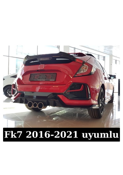 Honda Civic Fk7 Dto Spoiler Spoyler Çıta Parlak Siyah Hatchback 2016-2021 Uyumlu