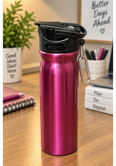 -12 500 Ml Çelik Matara Şah-2850 Pembe