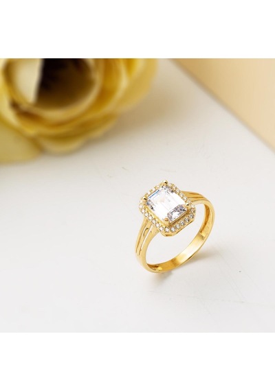 14 Ayar Altın Baget Taşlı Yüzük YZCAY14K22321