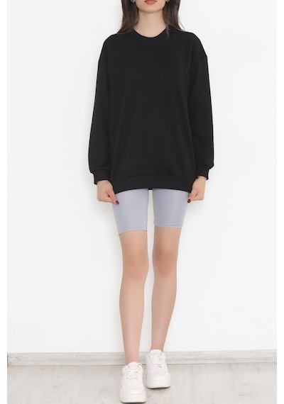 Bensu Store - Bisiklet Yaka Sweat Siyah - 3042.275. 001