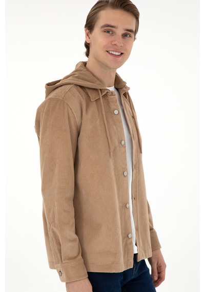 U.s. Polo Assn. Erkek Camel Gömlek Desenli 50292451-vr015 Camel