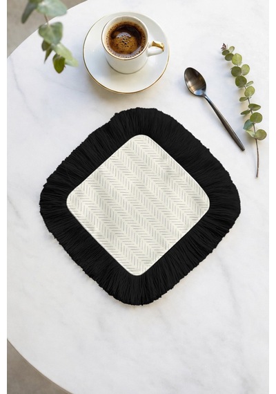İnci Şerit Chevron Saçaklı Sunum Peçetesi-minimalist Modern Siyah Krem Bardak Altlığı Servis Mendili Gece Bebek Mavisi İnci Şerit Chevron Saçaklı Sunum Peçetesi-minimalist Modern Siyah Krem Bardak Altlığı Servis Mendili Gece Bebek Mavisi