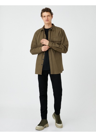 Koton Skinny Fit Kot Pantolon - Michael Jean Siyah 4wam40239nd Siyah