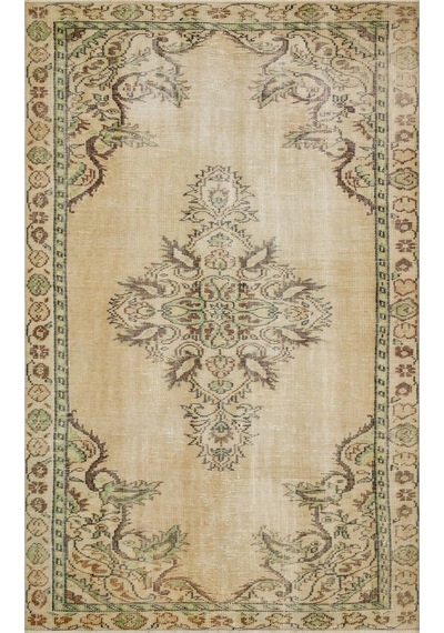 Trendy Vintage Eskitme Patchwork Yün Halı - 164x250 Cm 9993