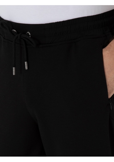Cacharel Siyah Regular Fit Paçası Lastikli Eşofman Altı