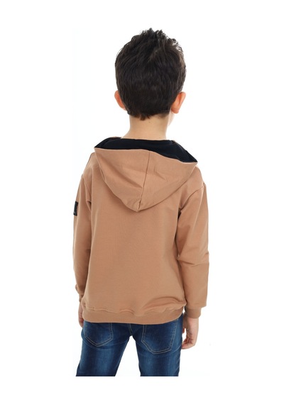 Toontoy Kids Toontoy Erkek Çocuk Relax Fit Kapüşonlu Cepli Hafif Düşük Omuz Baskılı Sweatshirt - 2 İplik Kahverengi Toontoy Kids Toontoy Erkek Çocuk Relax Fit Kapüşonlu Cepli Hafif Düşük Omuz Baskılı Sweatshirt - 2 İplik Kahverengi