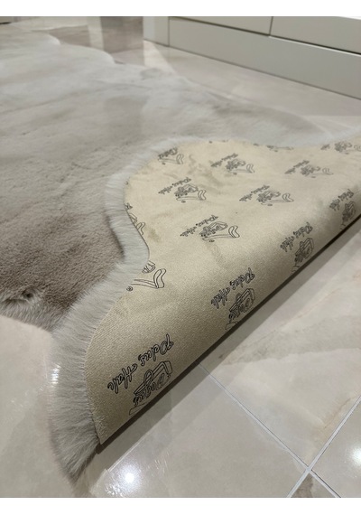 Ultra Soft Bej Yumuşak Dokulu Peluş Halı Çift Kafa Post