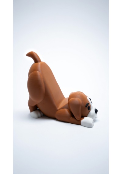 Köpek Figürlü Telefon Tutucu Stand - 3d Baskı Ofis Masaüstü Aksesuarı Ve Biblo