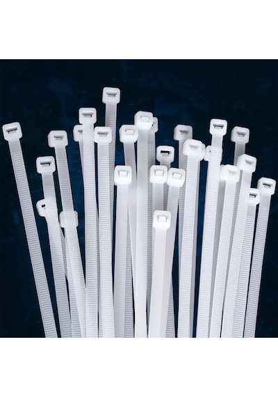 Plastik Kablo Bağı Cırt Kelepçe 3.6x250mm Şeffaf 25 Adet-al4484