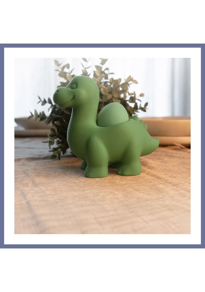 Bezos 3d Baskı Dinozor Yumurtalık - Sevimli Eggosaurus Yumurta Tutucu-yeşil Dlra