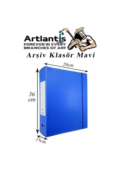 Mavi Arşiv Ve Proje Kutusu 29x36x15cm 1 Adet Arşiv Klasörü Lastikli Plastik Arşiv Klasörü Büro Okul Sınıf Mavi