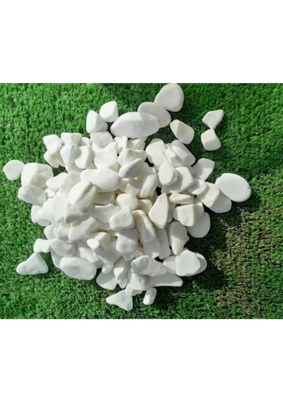Ahs Beyaz Dolomit Taş 10 Kg 2-4 Cm Dere Çakıl Taşı Bahçe Peyzaj Süs Taşı Saksı Teraryum Akvaryum Taşı