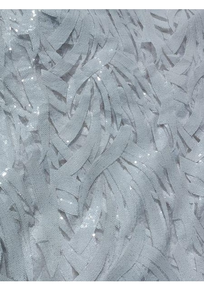 Pullu Nakışlı Beyaz Dantel Abiyelik Gelinlik Tül Kumaş 1,30X22M