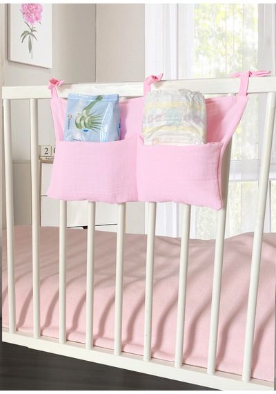 Bebek Beşik Yanı Organizer 2 Cepli Pratik Organizer Pembe