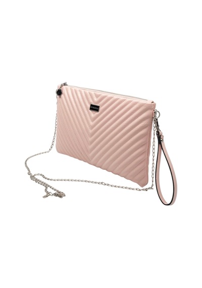 Silver Polo Crash Pudra Kapitone V Kadın Portföy Ve Clutch El Çantası Sp1034