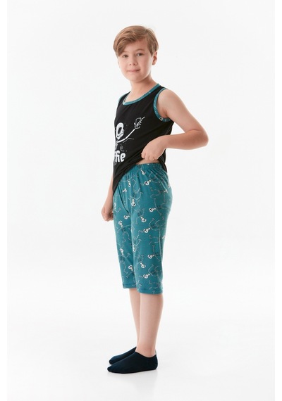 Fullamoda Baskılı Bisiklet Yaka Erkek Çocuk Pijama Takımı 24mıcg631212227-siyah 24MICG631212227-Siyah Fullamoda Baskılı Bisiklet Yaka Erkek Çocuk Pijama Takımı 24mıcg631212227-siyah 24MICG631212227-Siyah
