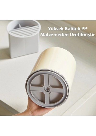 Ezere Çatal - Bıçak - Kaşık Saklama Ve Kurutma Kutusu Dönebilen Mutfak Düzenleyici- 5775 Diğer
