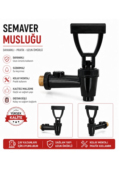Semaver Musluğu Dıştan Dişli