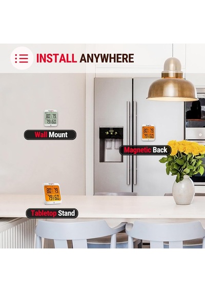 Thermopro Tp63c İç Ve Dış Mekan Sensörlü Dijital Sıcaklık Ve Nem Ölçer