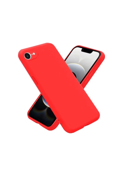 Newface Apple İphone 16e Kılıf Nano İçi Kadife Silikon - Kırmızı