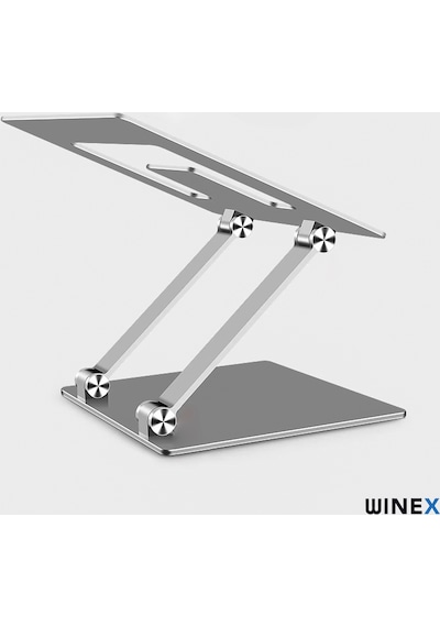 Winex Laptop Notebook Apple Uyumlu MacBook Alüminyum YükselticiTutucuStand Gri