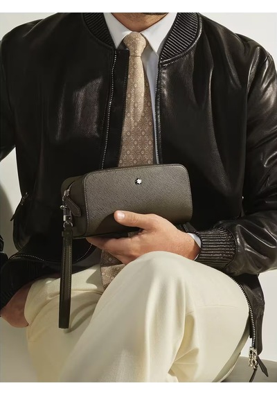 Montblanc Sartorial Deri Küçük Boy Bakım Çantası 221570 Haki