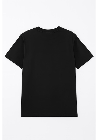Markapia Woman Kadın Bisiklet Yaka Oversize %100 Pamuk T-shirt Siyah S