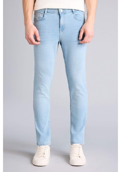 Defacto Carlo Skinny Fit Ekstra Dar Kalıp Normal Bel Ekstra Dar Paça Jean Pantolon D0025AX26SP Mavi
