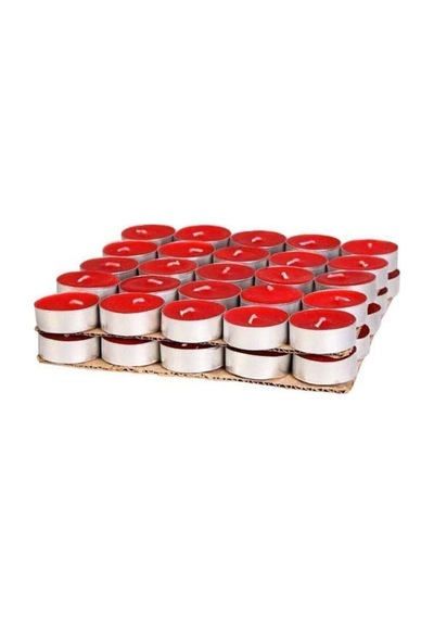 Kırmızı Tealight Mum 50'li Kırmızı