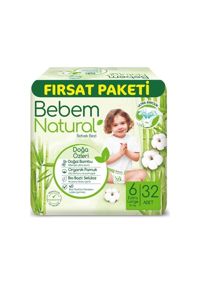 6 Beden Xlarge Fırsat Paketi Bebek Bezi 1 X 32 Adet