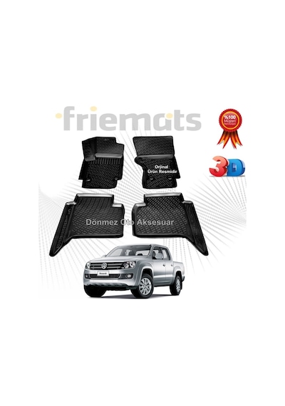 Wv Amarok 3D Paspas Havuzlu Siyah 2010 - 2020 Arası Friemats N11.17910