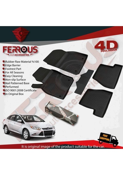 Ford Focus 3 Sedan 4D Paspas Siyah ve İ.Z Bagaj Havuzu 2011 2014