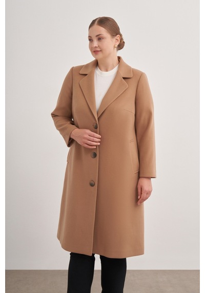 Aker 8585112 Kırlangıç Yaka Kaban Camel Camel