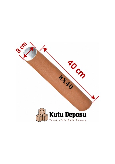 8x40 Cm Kapaklı Silindir Postüp Rulo Gönderi Kutusu 10 Adet