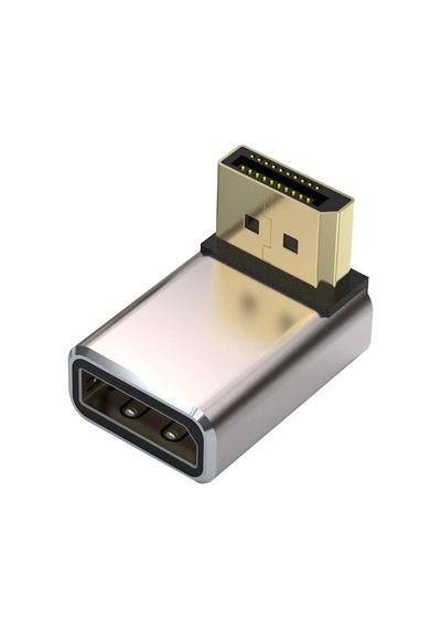 Display Port 8k Uhd Dişi Erkek 90 Derece Çevirici Dönüştürücü Adaptör